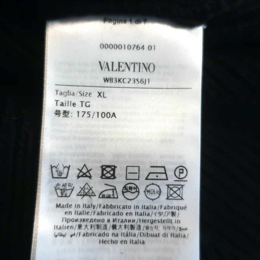 Valentino Sangallo Open Knit Sweater Black Cotton Size Extra Large NEW - Picture 7 of 10